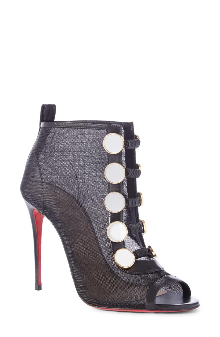 Women's Christian Louboutin Marika Open Toe Bootie