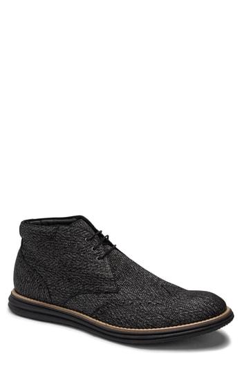 Men's Bugatchi Textured Wingtip Chukka Boot M - Black