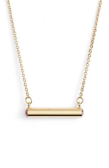 Women's Stella Vale October Crystal Bar Pendant Necklace