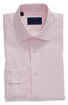 Men's David Donahue Regular Fit Solid Dress Shirt - 34/35 - Pink