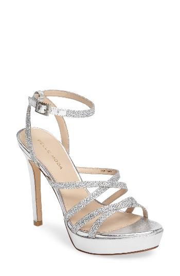 Women's Pelle Moda Metallic Platform Ankle Strap Sandal .5 M - Metallic