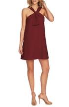 Women's Cece Briana Pleat Front Shift Dress - Burgundy