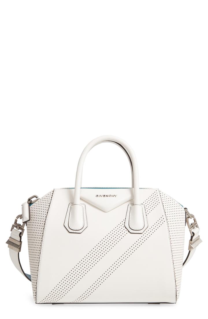 Givenchy Small Antigona Perforated Satchel - White