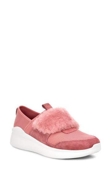 Women's Ugg Pico Sneaker With Genuine Shearling Trim - Pink
