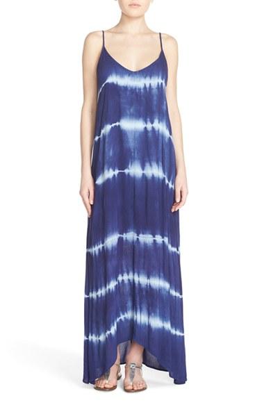 Women's Fraiche By J Border Print Crepe A-line Maxi Dress
