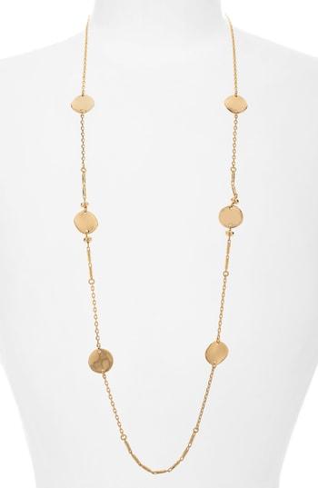 Women's Halogen Molten Disc Long Necklace