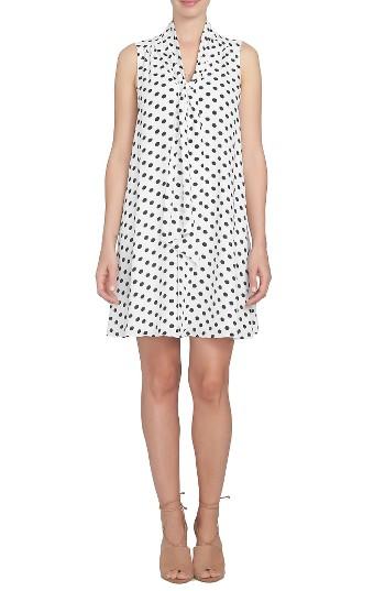 Women's Cece Daisy Dot Swing Dress - White