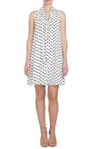 Women's Cece Daisy Dot Swing Dress - White