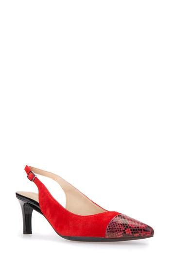 Women's Geox Bibbiana Slingback Pump Us / 40eu - Red