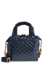 Mz Wallace 'small Sutton' Quilted Oxford Nylon Crossbody Bag - Blue