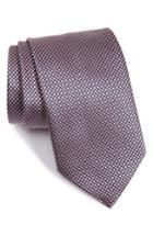 Men's Ermenegildo Zegna Geometric Silk Tie, Size X-long - Pink