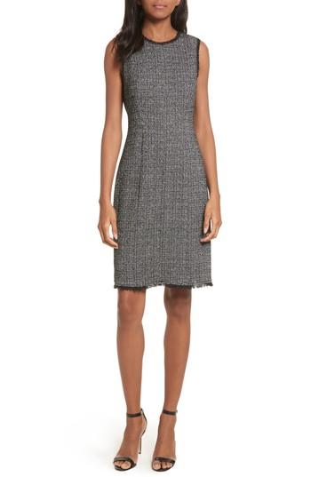 Women's Rebecca Taylor Tweed Sheath Dress - Black