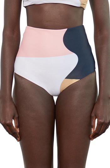Women's Mara Hoffman Lydia High Waist Bikini Bottoms - Pink