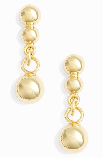 Women's Argento Vivo Small Beaded Drop Earrings