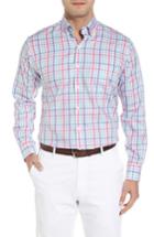 Men's Peter Millar Crown Ease Habanero Regular Fit Check Sport Shirt - Blue