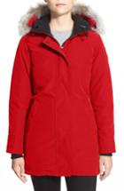Women's Canada Goose Victoria Down Parka With Genuine Coyote Fur Trim (0) - Red