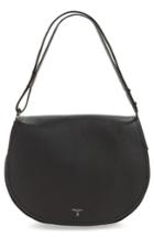 Serapian Milano Valeria Cachemire Leather Saddle Bag - Black