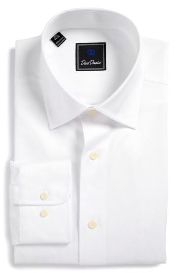 Men's David Donahue Regular Fit Solid Dress Shirt .5 - 32/33 - White