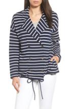 Women's Caslon Stripe Knit Drawsting Jacket - Blue