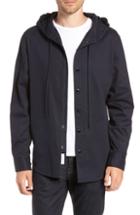 Men's Rag & Bone Bryant Fit Hooded Shirt, Size Large - Blue