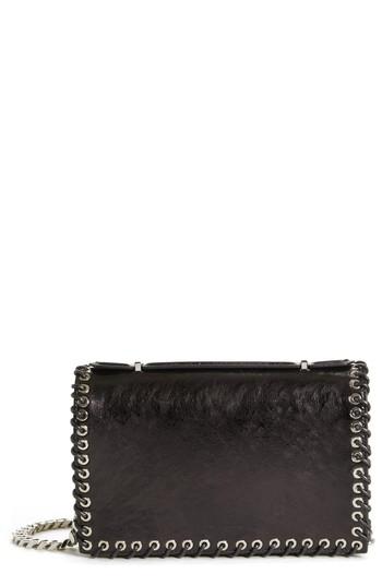 Calvin Klein 205w39nyc Whipstitch Leather Shoulder Bag - Black