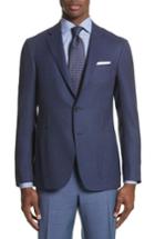 Men's Canali Classic Fit Check Wool Sport Coat Us / 48 Eus - Beige