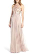 Women's Amsale Sheridan Sequin Halter Dress - Brown