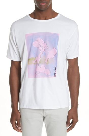 Men's Acne Studios Niave Flower Graphic T-shirt - White
