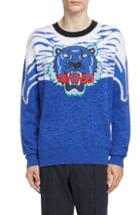 Men's Kenzo Tiger Applique Sweater - Blue