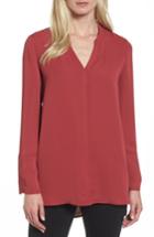 Women's Nic+zoe Endless Empire Matte Satin Blouse - Red
