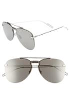 Men's Dior Homme 69mm Mirrored Aviator Sunglasses - Palladium/grey
