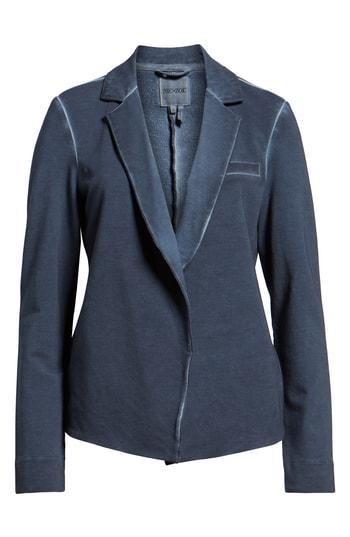 Petite Women's Nic+zoe Stretch Cotton Blazer, Size P - Blue/green