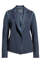 Petite Women's Nic+zoe Stretch Cotton Blazer, Size P - Blue/green