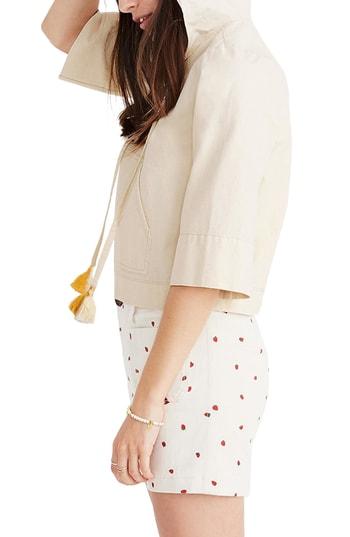 Women's Madewell Hooded Popover Top - White