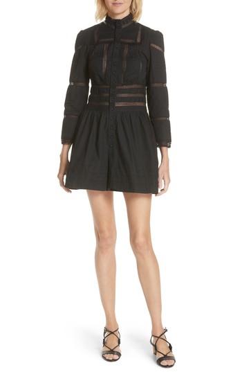 Women's Maje Inola High Neck Cotton Romper Us / 34 Fr - Black