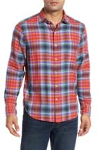 Men's Tommy Bahama Fiesta Sunset Plaid Shirt - Red