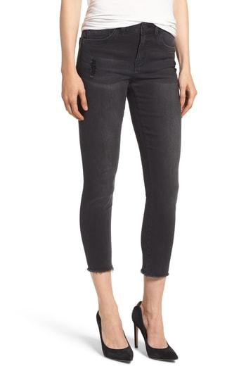 Women's Wit & Wisdom Seamless Frayed Ankle Skimmer Jeans (similar To 14w) - Black