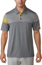 Men's Adidas Regular Fit 3-stripes Golf Polo - Grey