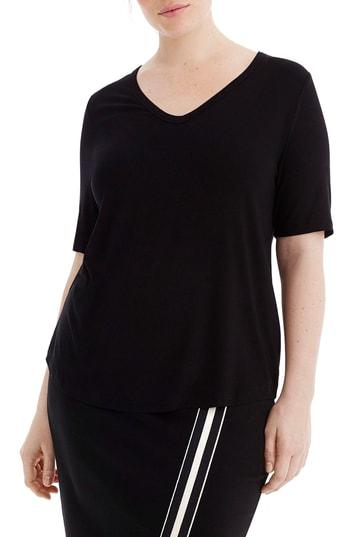 Women's Universal Standard For J.crew V-neck Tee, Size - Black
