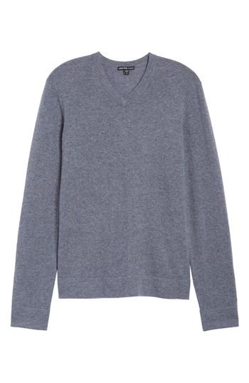 Men's James Perse Cashmere V-neck Sweater (m) - Grey