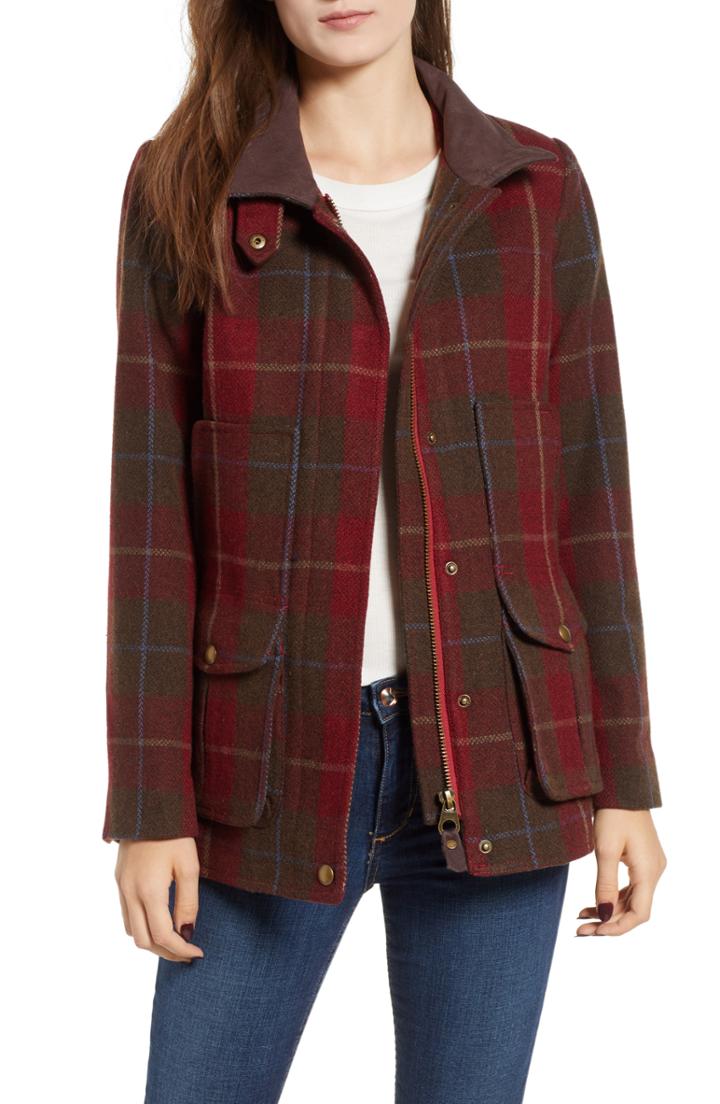 Women's Love Token Chevron Stripe Genuine Rabbit Fur Jacket - None