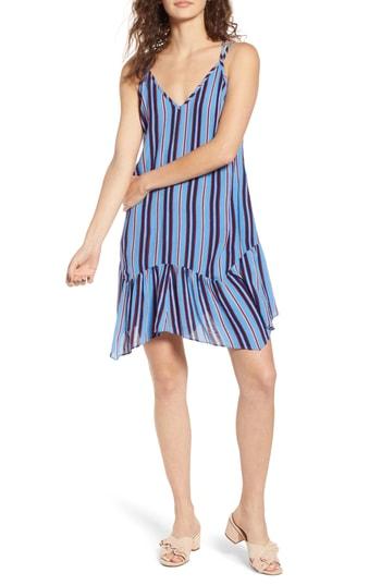 Women's Band Of Gypsies Selena Handkerchief Hem Slip Dress - Purple