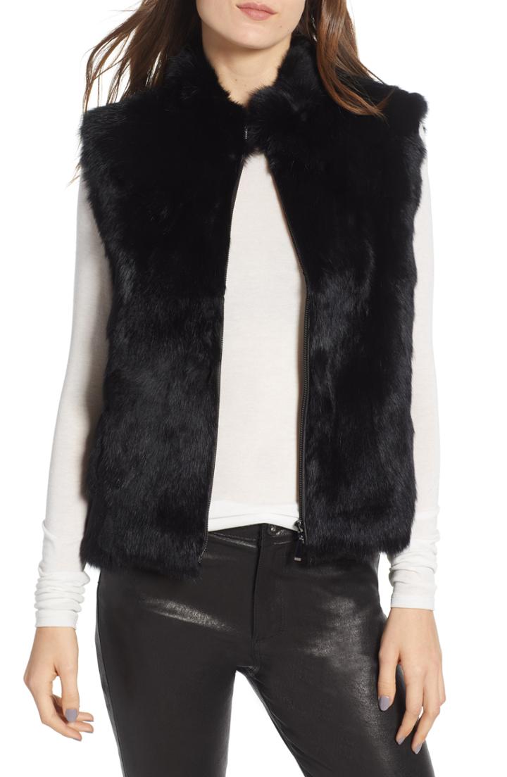 Women's Moose Knuckles Genuine Fox Fur Trim Hooded Down Coat