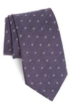 Men's Strong Suit Heather Floral Silk & Wool Tie, Size - Purple