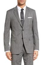 Men's Theory Wellar Kinver Trim Fit Windowpane Wool Sport Coat R - Grey