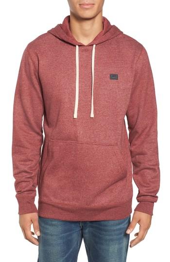 Men's Billabong All Day Pullover Hoodie, Size - Burgundy