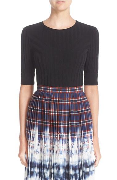 Women's Altuzarra Ozzy Rib Knit Peplum Sweater