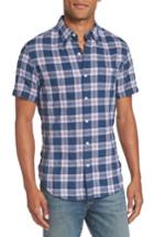 Men's Bonobos Riviera Slim Fit Plaid Woven Shirt - Blue