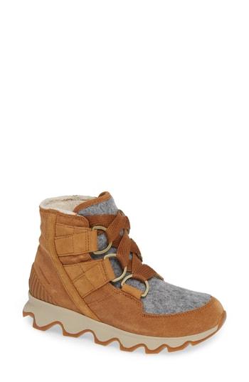Women's Sorel Kinetic Waterproof Short Lace-up Boot M - Brown