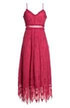 Women's Foxiedox Gloria Lace Midi Dress - Pink